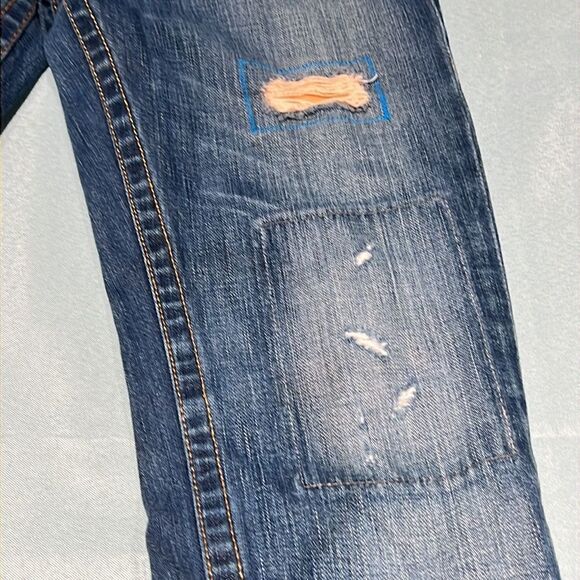 True Religion Boys Jack Distressed Straight Jeans Mid Rise D29 - Picture 2 of 11